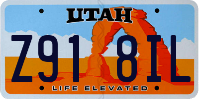 UT license plate Z918IL