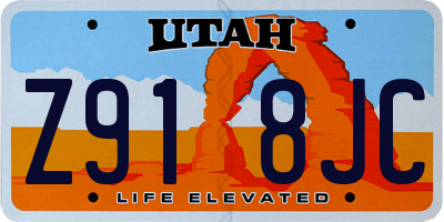 UT license plate Z918JC