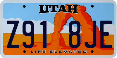 UT license plate Z918JE