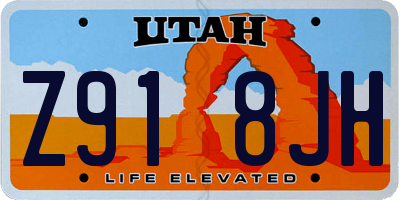 UT license plate Z918JH