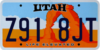 UT license plate Z918JT