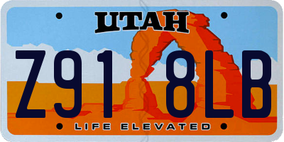 UT license plate Z918LB