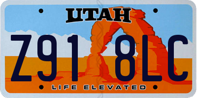 UT license plate Z918LC