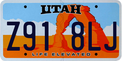 UT license plate Z918LJ
