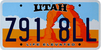 UT license plate Z918LL