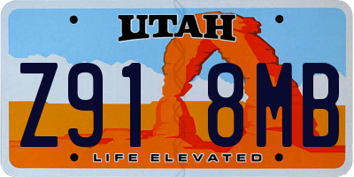 UT license plate Z918MB