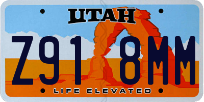 UT license plate Z918MM