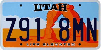 UT license plate Z918MN