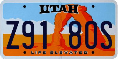 UT license plate Z918OS