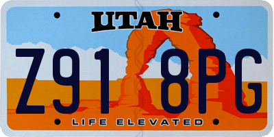 UT license plate Z918PG