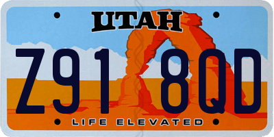 UT license plate Z918QD