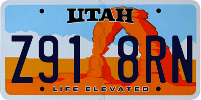 UT license plate Z918RN
