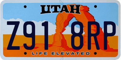 UT license plate Z918RP