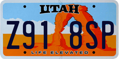 UT license plate Z918SP