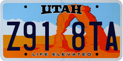 UT license plate Z918TA