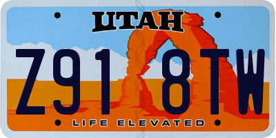 UT license plate Z918TW