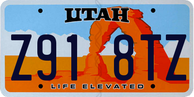 UT license plate Z918TZ