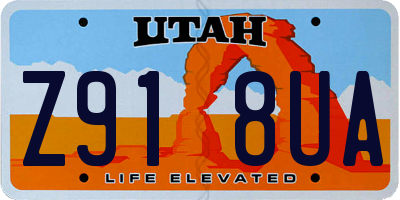 UT license plate Z918UA