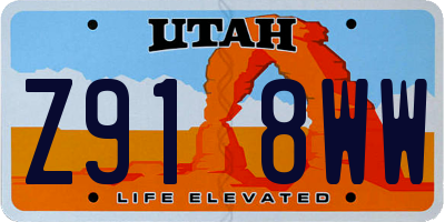 UT license plate Z918WW