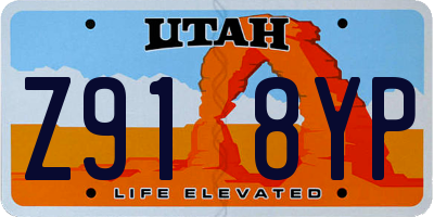 UT license plate Z918YP