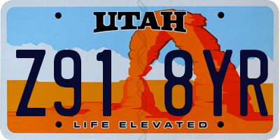 UT license plate Z918YR