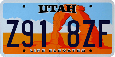 UT license plate Z918ZF