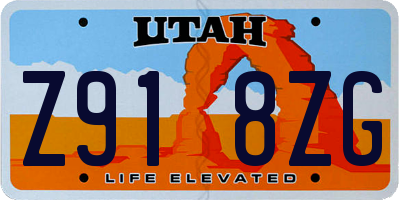 UT license plate Z918ZG