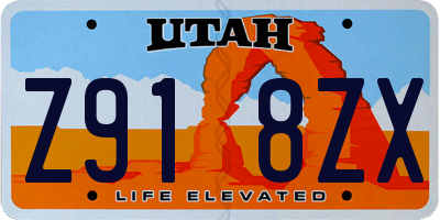 UT license plate Z918ZX