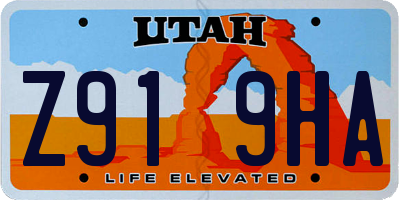 UT license plate Z919HA