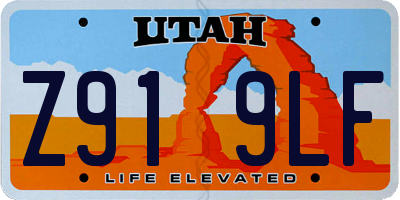 UT license plate Z919LF