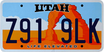UT license plate Z919LK