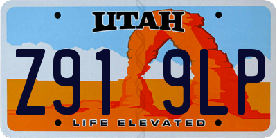 UT license plate Z919LP