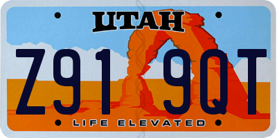 UT license plate Z919QT