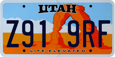 UT license plate Z919RF
