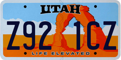 UT license plate Z921CZ