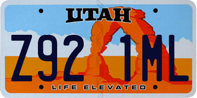 UT license plate Z921ML