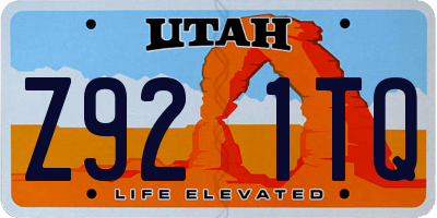 UT license plate Z921TQ
