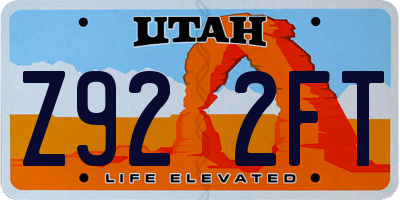 UT license plate Z922FT