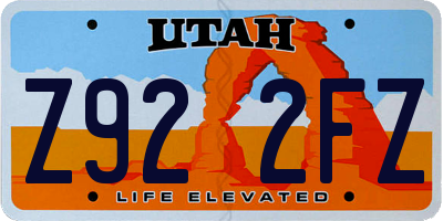 UT license plate Z922FZ