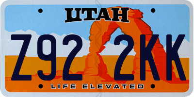 UT license plate Z922KK