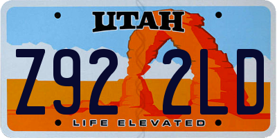 UT license plate Z922LD