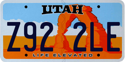 UT license plate Z922LE