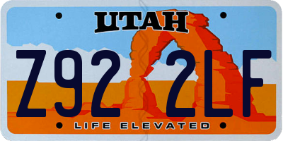UT license plate Z922LF
