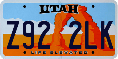 UT license plate Z922LK