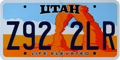 UT license plate Z922LR