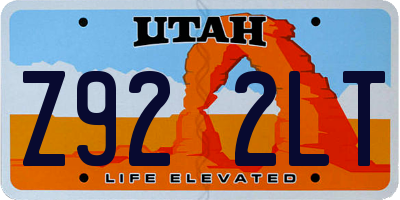 UT license plate Z922LT