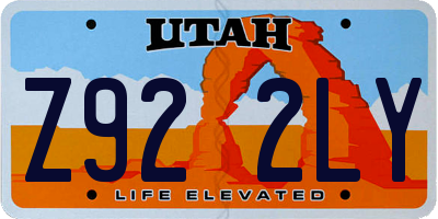 UT license plate Z922LY