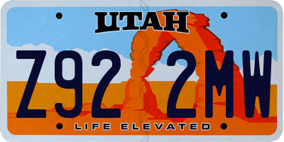 UT license plate Z922MW