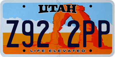 UT license plate Z922PP