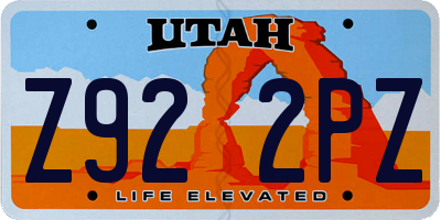 UT license plate Z922PZ